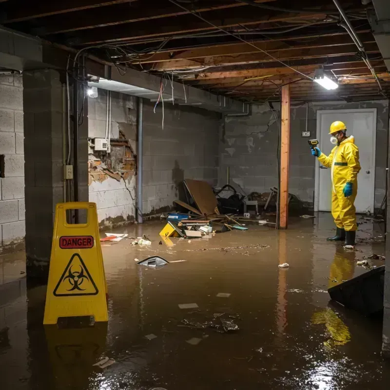 Flooded Basement Electrical Hazard in Saxonburg, PA Property